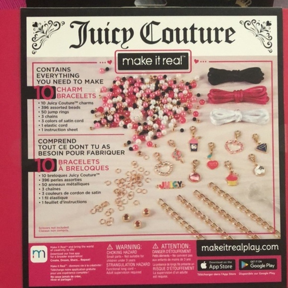 Juicy Couture 464 piece Pink & Precious Make It Real charm‎ bracelet kit set new - Picture 10 of 10